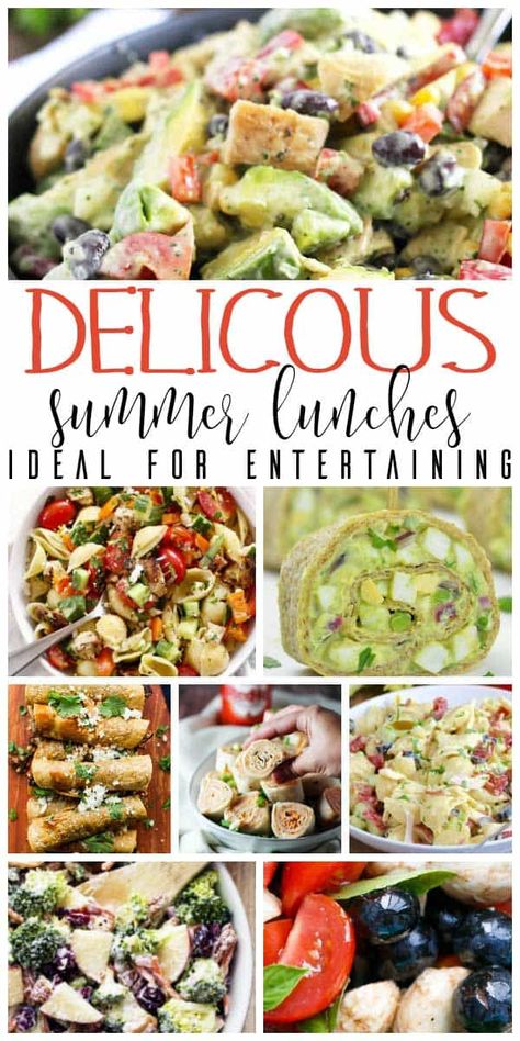 Essen, Ladies Luncheon Menu Ideas, Summer Luncheon Ideas, Lunch Party Menu, Lunch Ideas For Guests, Summer Lunch Menu, Summer Lunch Ideas, Luncheon Recipes, Summer Lunch Recipes