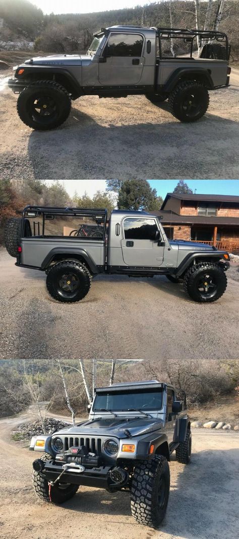 Jeep Tj Interior Mods, Jeep Tj Ideas, Jeep Wrangler Tj Accessories, Jeep Modified, Jeep Brute, Jeep Wrangler Pickup, Wrangler Pickup, Comanche Jeep, Jeep Lj