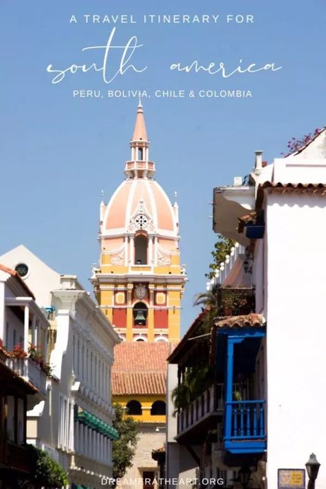 Travel through South America on this 3 month itinerary. Countries travelled are Peru, Bolivia, Chile & Colombia. Highlights of South America as a solo female traveller. #travelitinerarysouthamerica #travelroutesouthamerica #wheretogoinperu #wheretogoinbolivia #wheretogoinchile #wheretogoincolombia #solofemaletravel #3monthsinsouthamerica #southamericahighlights Peru, Heart City, South America Travel Route, Rainbow Mountains Peru, Columbia South America, Female Traveller, Tayrona National Park, Backpacking Destinations, South America Travel Destinations