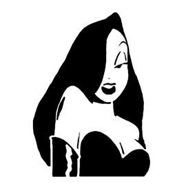 Jessica Rabbit Stencil Jessica Rabbit Tattoo, Rabbit Stencil, Rabbit Drawing, Rabbit Tattoos, Free Stencils, Cartoon People, Jessica Rabbit, Tattoo Design Drawings, Cute Tattoos