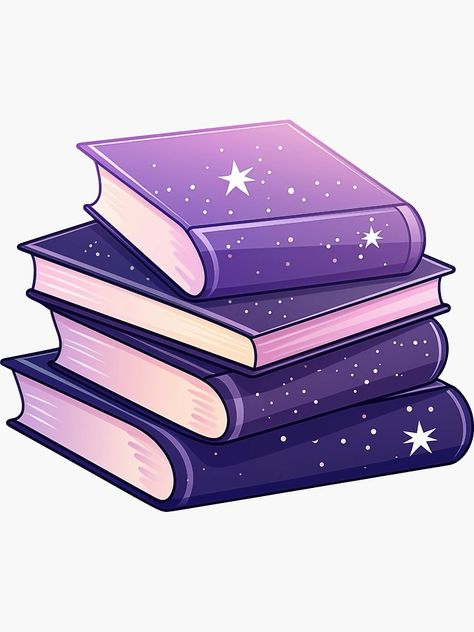 "Purple Books Illustration" Sticker for Sale by gommandu | Redbubble Tolino, Kawaii, Purple Stickers For Journal, Books Aesthetic Purple, Purple Science Aesthetic, Cute Book Icon, Purple Books Aesthetic, Book Aesthetic Sticker, Notion Images