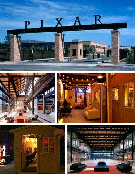 Pixar headquarters Animation Workspace, Pixar Headquarters, Pixar Offices, Garage Mancave, Workplace Decor, Dream Location, Pixar Animation, Southern Travel, Creative Workspace