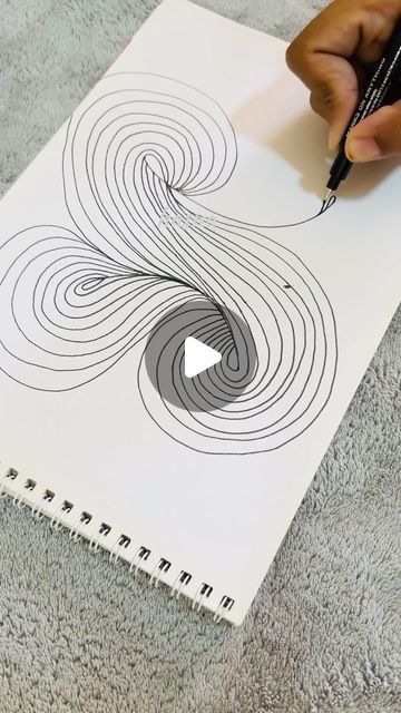 Tangle Art Patterns Simple, Tangle Patterns Step By Step Beginner, Easy Tessellation Patterns, Zendoodle Art Ideas, Tangling Art Patterns, Easy Zentangle Patterns Step By Step, Doodle Tutorial Step By Step, Zentangle Designs Step By Step, Op Art Ideas