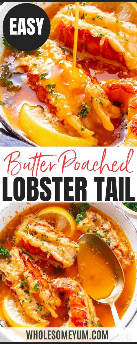 Lobster Recipes, Shellfish Recipes, Lobster Butter, Butter Poached Lobster, Poached Lobster, Quick Easy Healthy Meals, Wholesome Yum, Seafood Gumbo, Healthy Fish