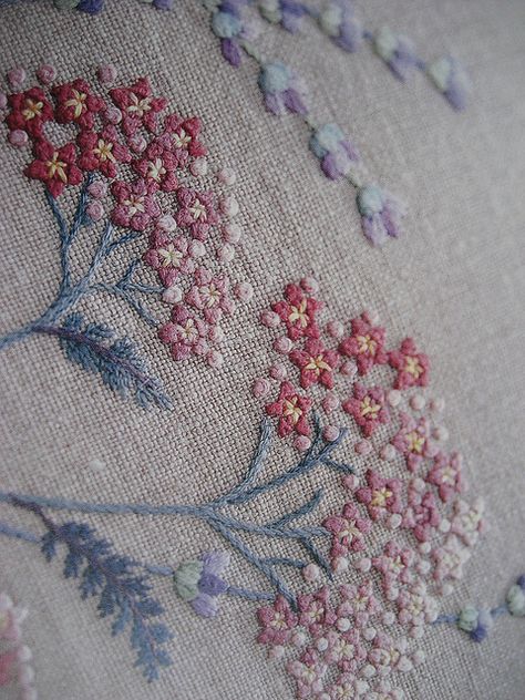 Beautiful embroidery and design... image from japanese embroidery book (book not credited) | photo by lauraknosp, Flickr Japanese Embroidery, Embroidery Book, Pola Sulam, 자수 디자인, Design Guide, Hand Embroidery Patterns, Embroidery Inspiration, Embroidery Tutorials, Diy Embroidery