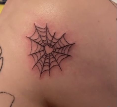 Tattoo Placements, Tattoos For Women Heart, Web Heart Tattoo, Spider Web Heart Tattoo, Web Tattoo Ideas, Spider Web Heart, Ankle Foot Tattoo, Web Heart, Tattoos Cute