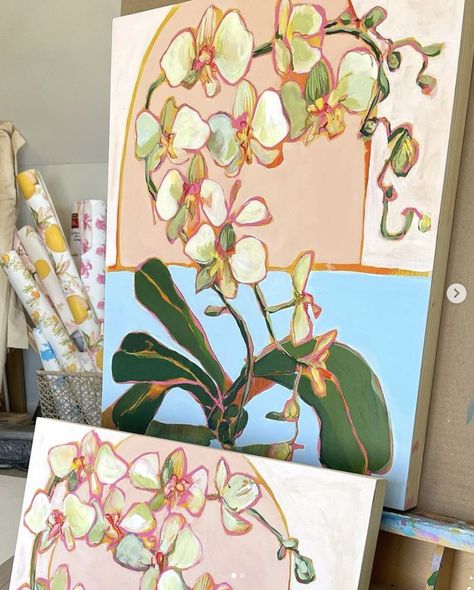Orchid Painting, Orchids Painting, A Level Art Sketchbook, Bright Art, Fine Artwork, Art Folder, Big Art, Creative Artwork, Sketch Painting