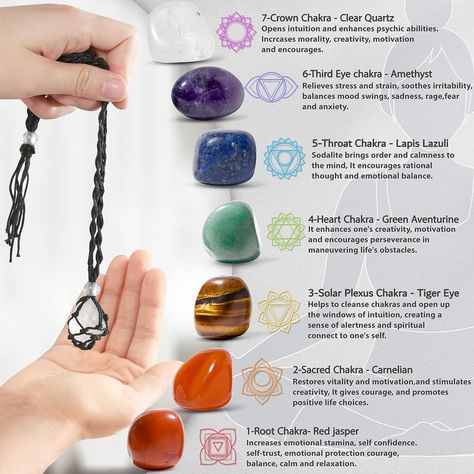 Faster shipping. Better service Gemstone Ornaments, Chakra Stones Healing Crystals, 7 Chakra Stones, Mood Swing, Gemstones Chart, Reiki Therapy, Crystal Altar, Healing Stones Jewelry, Reiki Jewelry