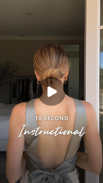 Nichole Ciotti on Instagram: "Breaking down how to create my 10-second low bun! 💖 #hair #hairtutorial #updo #hairstyles" How To Bun, Low Bun Hair, Bun Twist, Low Bun Tutorials, Low Bun Wedding Hair, Low Bun Updo, Mini Bun, Basic Hairstyles, Ponytail Updo