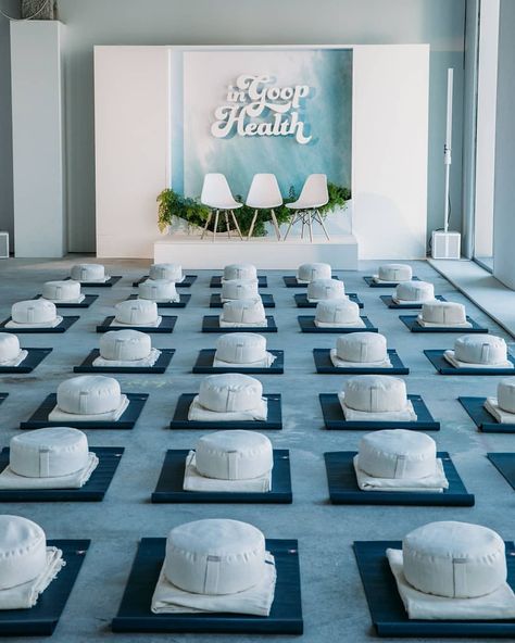 Great set design for wellness event by @weareagenc 🎉🎉🎉 . #EventDesign #SetDesign #EventInspiration #EventDesigner #EventProfs… Launch Event Ideas, Yoga Marketing, Wellness Event, Marketing Activations, Wellness Workshop, Event Stage, Throwing It Back, Business Photoshoot, Pet Wellness