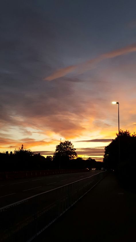 Peterborough sunset... England, Peterborough, Beautiful Landscapes, Road