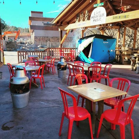 Outdoor patio with live music stage at Cactus Jack’s. Photo by Cactus Jack’s Saloon & Grill Facebook. Breckenridge Colorado Summer, Colorado Towns, Evergreen Colorado, Colorado House, Colorado Summer, Breckenridge Colorado, Bars And Restaurants, Best Bars, Colorado Homes