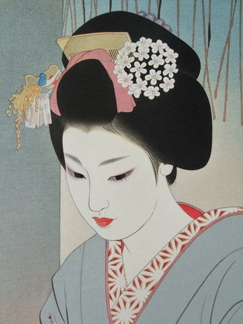 Shimura Tatsumi (1907-1980) Japan Illustration, Geisha Art, Japanese Drawings, Art Asiatique, Japanese Artwork, Japanese Illustration, Japon Illustration, Japanese Geisha, Art Japonais