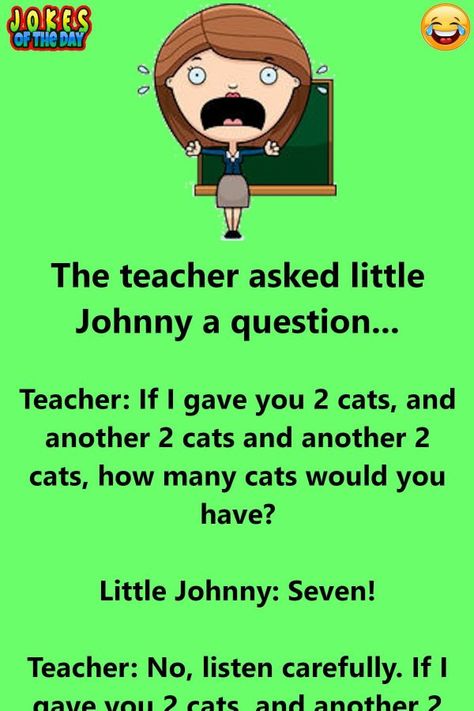 A teacher asks her class a math question and one of her students gives her the wrong answer. The reason for his answer is priceless... - funny short story Humour, Funny Quiz Questions, Short Funny Stories, Funny Stories For Kids, Funniest Short Jokes, Student Jokes, Funny Math Jokes, Teacher Quotes Funny, Funny English Jokes