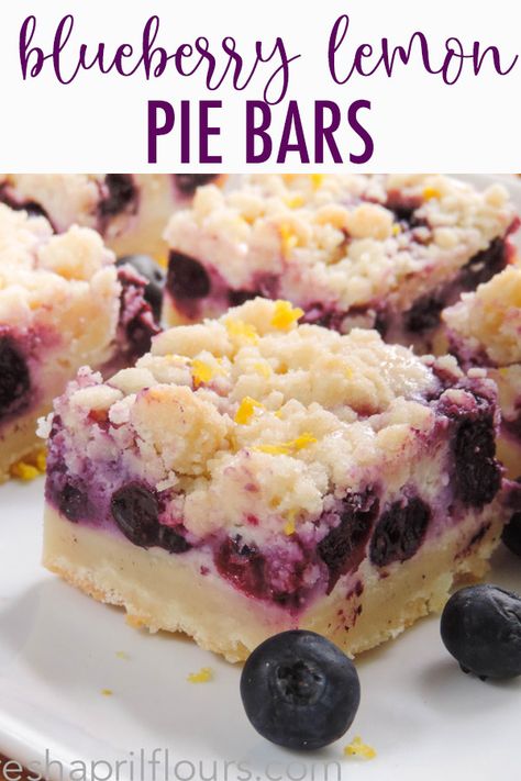 Blueberry Lemon Pie Bars, Blueberry Lemon Pie, Lemon Pie Bars, Lemon Blueberry Bars, Lemon Shortbread, Smores Dessert, Coconut Dessert, Lemon Bar, Blueberry Desserts