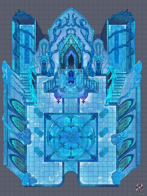 https://www.patreon.com/drmapzo  #dnd #map #dungeonsanddragons #battlemap #fantasy #castle #throne #room #king #queen #environment #adventure #magic #forgottenrealms #roll20 #fantasygrounds #gameart #art #tabletop #rpg #pathfinder #encounter #grid #miniatures #cartography Throne Room Battle Map, Ice Throne, Pathfinder Maps, Space Map, Dnd Map, Rpg World, Dnd World Map, Battle Map, Dnd Maps