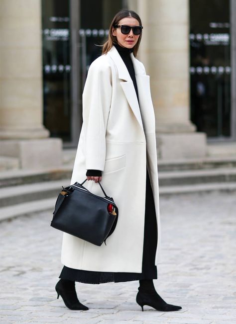 White wool coat