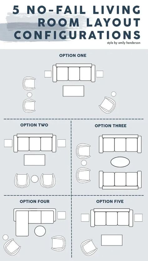 How to Arrange Your Couches to Create the Perfect Living Room | Redesign Living Room Couch And Two Chairs Layout, Living Room Setup Furniture Arrangement, Long Apartment Layout, Two Couches Living Room Layout, Dining And Living Room Combo, Living Room Dining Room Combo Layout, Long Living Room Layout, Open Concept Kitchen Living Room Layout, Mismatched Living Room Furniture