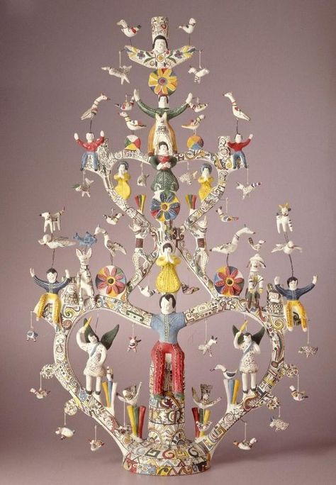 Mexican Art, Mexican Folk Art, Mexican Tree Of Life, Arte Naive, Sculptures Céramiques, Santa Fe New Mexico, Arte Popular, Clay Projects, Tree Art