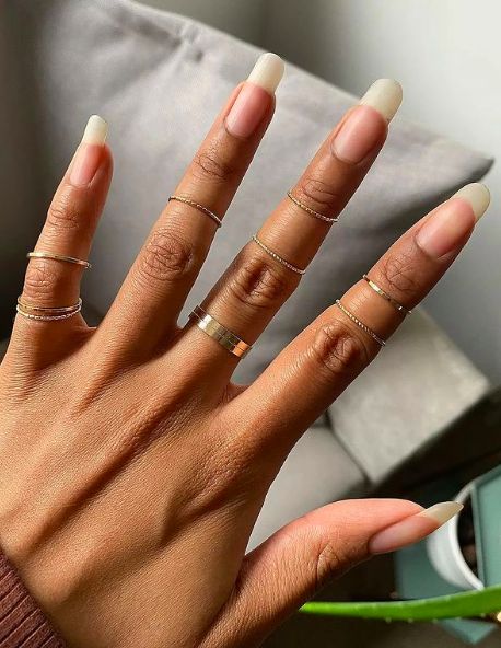 Natural Long Nails, Natrual Nails, Natural Nails Manicure, Long Natural Nails, Long Fingernails, Hand Candy, Natural Nail Designs, Nail Time, Nail Care Routine