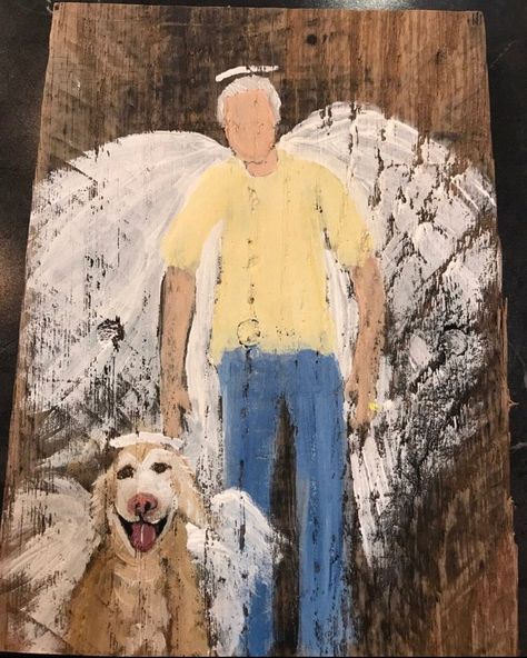 Memorial Painting, Angel Paintings, Saint Helena Island, Painted Windows, In Loving Memory Gifts, Personalized Memorial Gifts, Christmas Art Projects, Daughter Father, Angel Painting