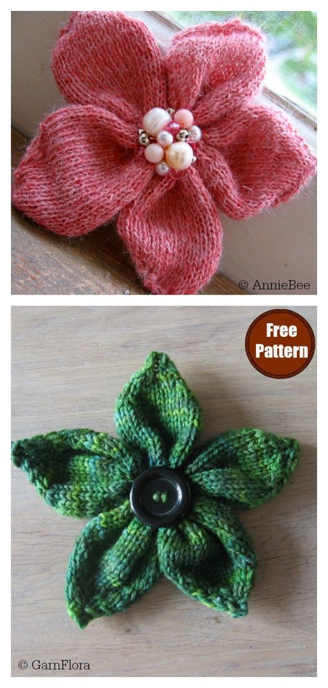 Flower Free Knitting Pattern #startknittingfreepattern #easyknittingpatterns #flowerpatterns #freeknittingpattern Amigurumi Patterns, Knitted Flowers Free, Knitted Flower Pattern, Knitting Projects Sweaters, Knitting Projects Free, Aesthetic Knitting, Knitting Aesthetic, Easy Knitting Projects, Knitting Patterns Free Hats