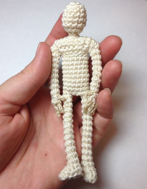 Amigurumi Patterns, Crochet Human Doll, Crochet Doll Base, Knitting Graph Paper, Free Human Body, Slip Stitches, Human Base, Crochet Bodies, Human Doll