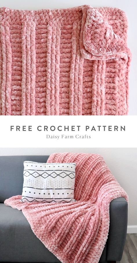 Knot Knitting, Crochet Velvet, Crochet Throw Pattern, Chunky Crochet Blanket, Crochet Blanket Pattern Easy, Crocheted Blanket, Velvet Blanket, Crochet Blanket Designs, Wool Blankets