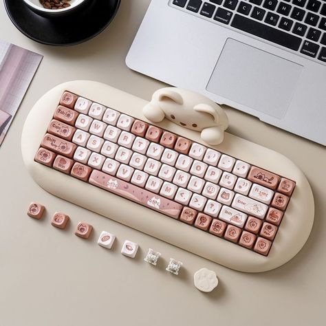【65% Layout, Adorable Cat-Inspired Design】YUNZII C68 wireless mechanical keyboard is a unique cute keyboard with YUNZII innovative kawaii cat design crafted from high-quality silicone material.The cat head of the keyboard is detachable.You can replace other head in future.The 65% layout 68 keys mechanical keyboard is compact and functional.This cute keyboard is suitable for home,office,workspace,outdoor,and casual games. Zepeto Background Aesthetic Stage, Cute Keyboard, Brown Video, Ergonomic Keyboard, Cat Key, Casual Game, Gaming Keyboard, Office Workspace, Mechanical Keyboard