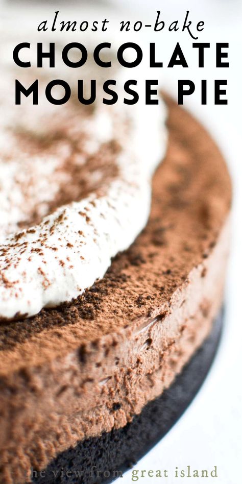 Cold Chocolate, Chocolate Mousse Desserts, Chocolate Mousse Pie, Mousse Pie, Easy Chocolate Mousse, Chocolate Mouse, Best Chocolate Desserts, Easy Chocolate Desserts, Chocolate Mousse Recipe