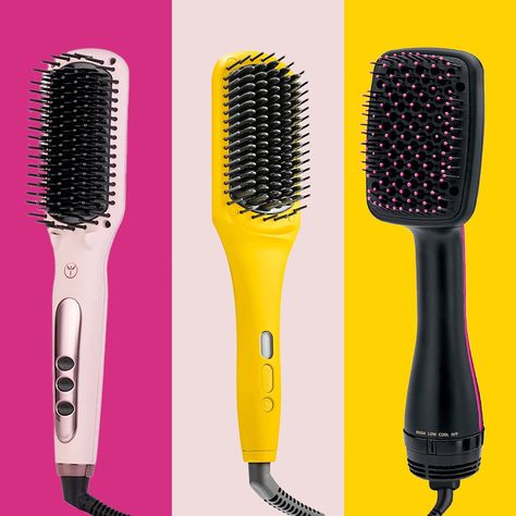 Blowdry Brush, Heated Hair Brush, Smooth Silky Hair, Cake Piping Techniques, Hot Brush, Hair Straightener Brush, Black Health, Straightener Brush, Best Hair Straightener