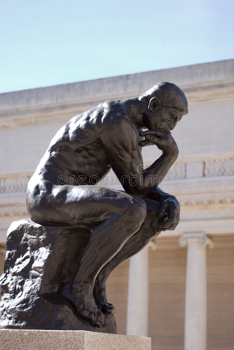 Sculpture Rodin, The Thinker Statue, Rodin The Thinker, Figurative Art Painting, Famous Sculptures, Statue Tattoo, Craft Templates, The Thinker, Legion Of Honor