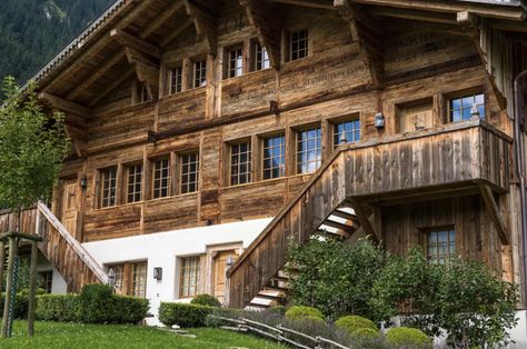Property Image 2 - Luxurious Traditional Swiss Chalet with Spa Swiss Chalet House Exterior, Swiss Chalet Exterior, Switzerland Gstaad, Swiss Chalet Interior, Chalet Exterior, Gstaad Switzerland, Swiss House, Mountain Home Exterior, Mountain Interiors