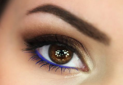 Bronze x Blue Flot Makeup, Blue Eyeliner, Best Eyeshadow, Makijaż Smokey Eye, How To Apply Eyeliner, Blue Eyeshadow, Pretty Eyes, Love Makeup, All Things Beauty