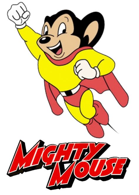 1942, Mighty Mouse is an American animated anthropomorphic superhero mouse character created by the Terrytoons studio for 20th Century Fox * 26373WGS Mighty Mouse Cartoon, 80 Cartoon Characters, Mighty Mouse Tattoo, 60s Cartoons, 80s Cartoon Characters, Mouse Character, Old Cartoon Characters, Cartoon Caracters, Funny Cartoon Characters