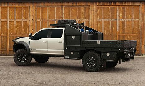 Service Truck Ideas, Headache Rack Trucks, Truck Bed Slide, Flatbed Truck Beds, Custom Flatbed, Welding Trucks, Welding Beds, Cool Truck Accessories, Service Truck