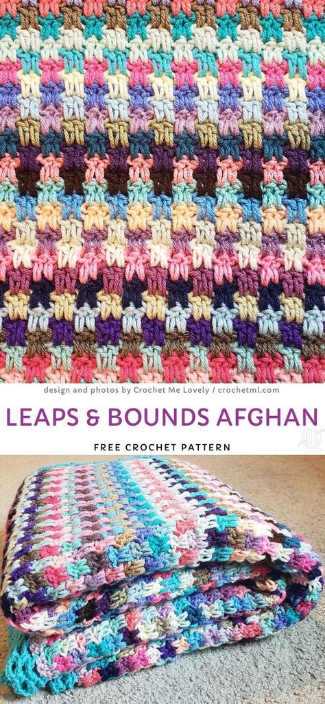 Stunning Modern Crochet Blankets. These gorgeous stitches look so colorful and intricate! You can go for the colors in the dispchrption, or create your own combination, or even go for just one color. No matter your choice, it's gonna be lovely!  #freecrochetpattern #afghan #blanket Amigurumi Patterns, Granny Crochet Blanket Pattern Free, Crochet As You Go Blanket, Scrap Blankets Crochet, Scrap Crochet Blanket Free Pattern, Stash Buster Crochet Blanket Pattern Free, Stitch Sampler Crochet Blanket, Multi Color Crochet Blanket Free Pattern, Multi Colored Crochet Blanket