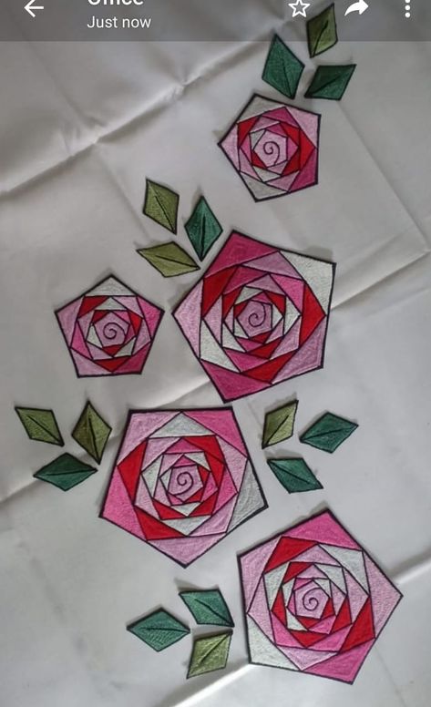 Machine embroidery roses Rose size ~ 6"(BIG) and 4"(SMALL) available@...+91 9826557852 Rose Hand Embroidery Design, Big Flower Embroidery, Blouse Machine Embroidery, Liquid Embroidery, Embroidery Roses, Kito Diet, Embroidered Canvas Art, Rose Outline, Saree Painting Designs