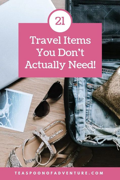 Packing Tips: 21 Popular Travel Items You Don't Actually Need - Teaspoon of Adventure Packing Lists, Travel Life Hacks, Fellow Travelers, Globe Travel, Destination Ideas, Travel Bucketlist, Traveling Abroad, Journey Quotes, Travel Blogging