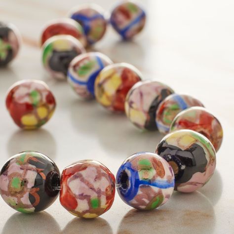 Shop for the Bead Landing™ Multicolored Floral Ceramic Beads, 8mm at Michaels. Use these lovely floral, kiln-fired ceramic beads to design necklaces and bracelets, adorn clothing, embellish cards or scrapbooks, decorate everyday items and more. These beads are ideal for all your jewelry making and beading projects. Use these lovely floral, kiln-fired ceramic beads to design necklaces and bracelets, adorn clothing, embellish cards or scrapbooks, decorate everyday items and more. Details: Multicol Bead Landing, Necklaces And Bracelets, Necklace Beads, Kiln Firing, Clay Necklace, Beading Projects, Ceramic Clay, Ceramic Beads, Everyday Items