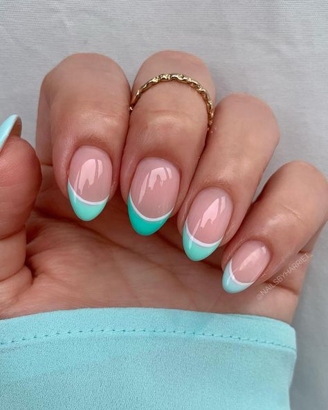 Teen Nails, Aqua Nails, Spring Break Nails, Beachy Nails, Teal Nails, Cute Simple Nails, Broken Nails, Simple Gel Nails, Summery Nails