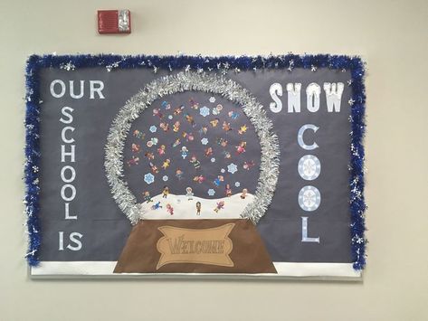 Snowglobe Bulletin Board, Design Vision Board, Staff Bulletin Boards, Daycare Bulletin Boards, Pta Bulletin Boards, Affirmations Vision Board, Interior Design Vision Board, Manifestation Vision Board, December Bulletin Boards