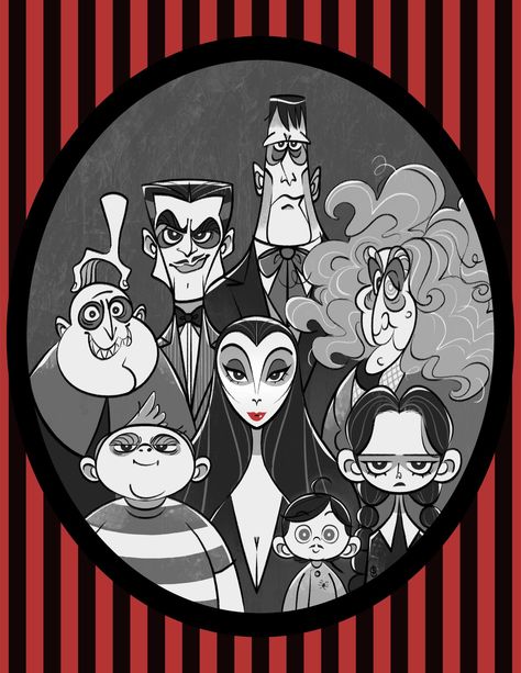 Addams Family Theme Party Decor, Adam’s Family, The Addams Family Fanart, The Addams Family Wallpaper, Addams Family Drawing, Adams Family Cartoon, Addams Family Christmas, Addams Family Art, Addams Family Theme Party