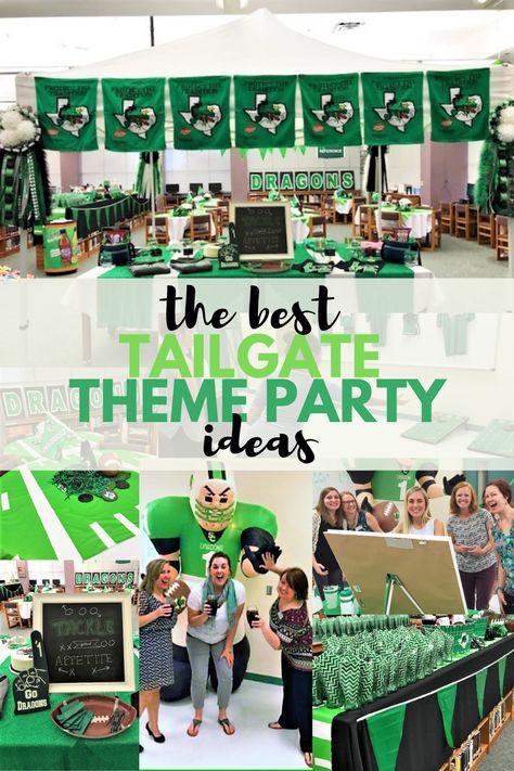 Friday Night Lights Party, Staff Tailgate Party, Football Themed Bunco, Football Themed Work Party, Football Themed Christmas Party, Tailgate Theme Ideas, 50th Birthday Tailgate Party, Teacher Appreciation Tailgate Party, Teacher Tailgate Luncheon