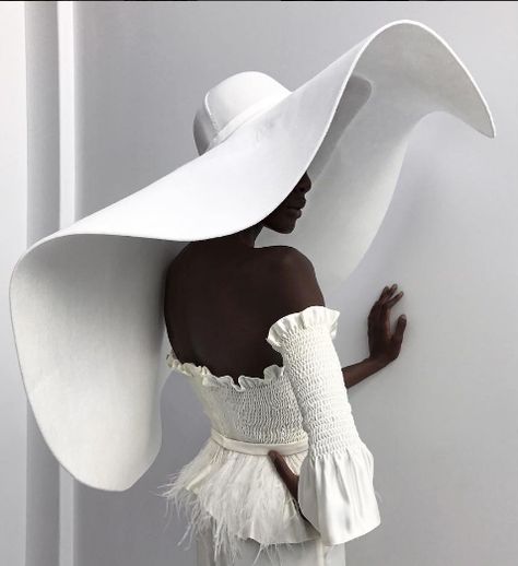 There were massive hats, a flurry of fringe, embroidery to the nines, sheer panels, and more unique looks for New York International Bridal Fashion Week. | Page 13 Wedding Hats, Fringe Embroidery, Photographie Portrait Inspiration, Love Hat, Bridal Fashion Week, Beautiful Hats, Bridal Fashion, 여자 패션, Mode Style