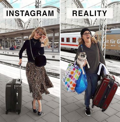 German Artist Makes Fun Of The Reality Behind Those Perfect Instagram Photos Instagram Vs Real Life, Instagram Vs Reality, Media Lies, Photo Hacks, Memes In Real Life, Kids Laughing, German Women, Glamour Photo, Beauty Photos