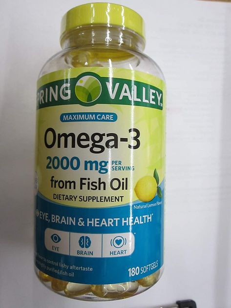 Vitamin Guide, Brain Heart, Organic Vitamins, Beauty Supplements, Lemon Flavor, Spring Valley, Vitamins For Women, Link Click, Fish Oil