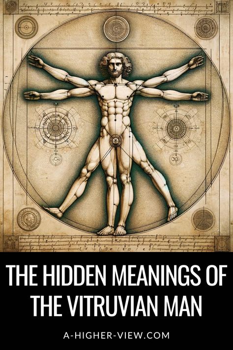 The Vitruvian Man represents da Vinci’s quest for understanding the hidden meanings and universal truths underlying the beauty and harmony of the natural world.  We navigate through the layers of Vitruvian Man hidden meanings and symbolism, including the representation of the four elements and it’s connections to spirituality and the cosmos.  #vitruvianman #vitruvianmanhiddenmeaning #vitruvianmansymbolism #davinci Sacred Geometry Art Spiritual, Vitruvian Man Tattoo, Davinci Tattoo, Truth Symbol, Sacred Geometry Meanings, The Vitruvian Man, Da Vinci Vitruvian Man, Universal Truths, Alternative Therapy