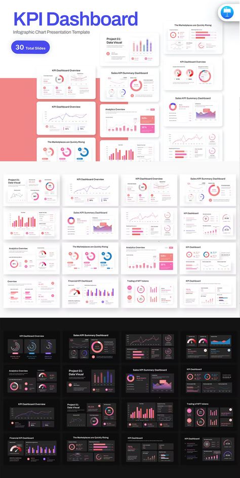 Kpi Presentation Design, Kpi Dashboard Design, Kpi Infographic, Excel Infographic, Business Spreadsheets, Excel Templates Business, Kpi Dashboard Excel, Graph Presentation, Dashboard Design Template