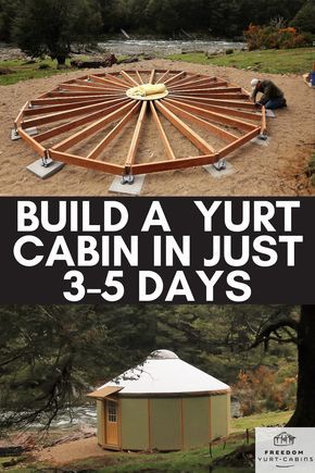 Build A Yurt, Building A Yurt, Yurt Home, Yurt Living, Casa Hobbit, Diy Cabin, Building A Cabin, Tiny House Cabin, Earthship